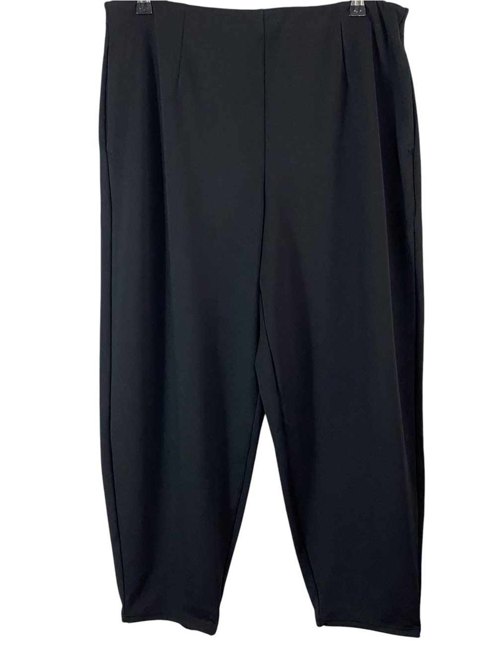 Halara Womens Pants L 12/14 Black Mid Rise Tapered Crepe Ankle Work Casual